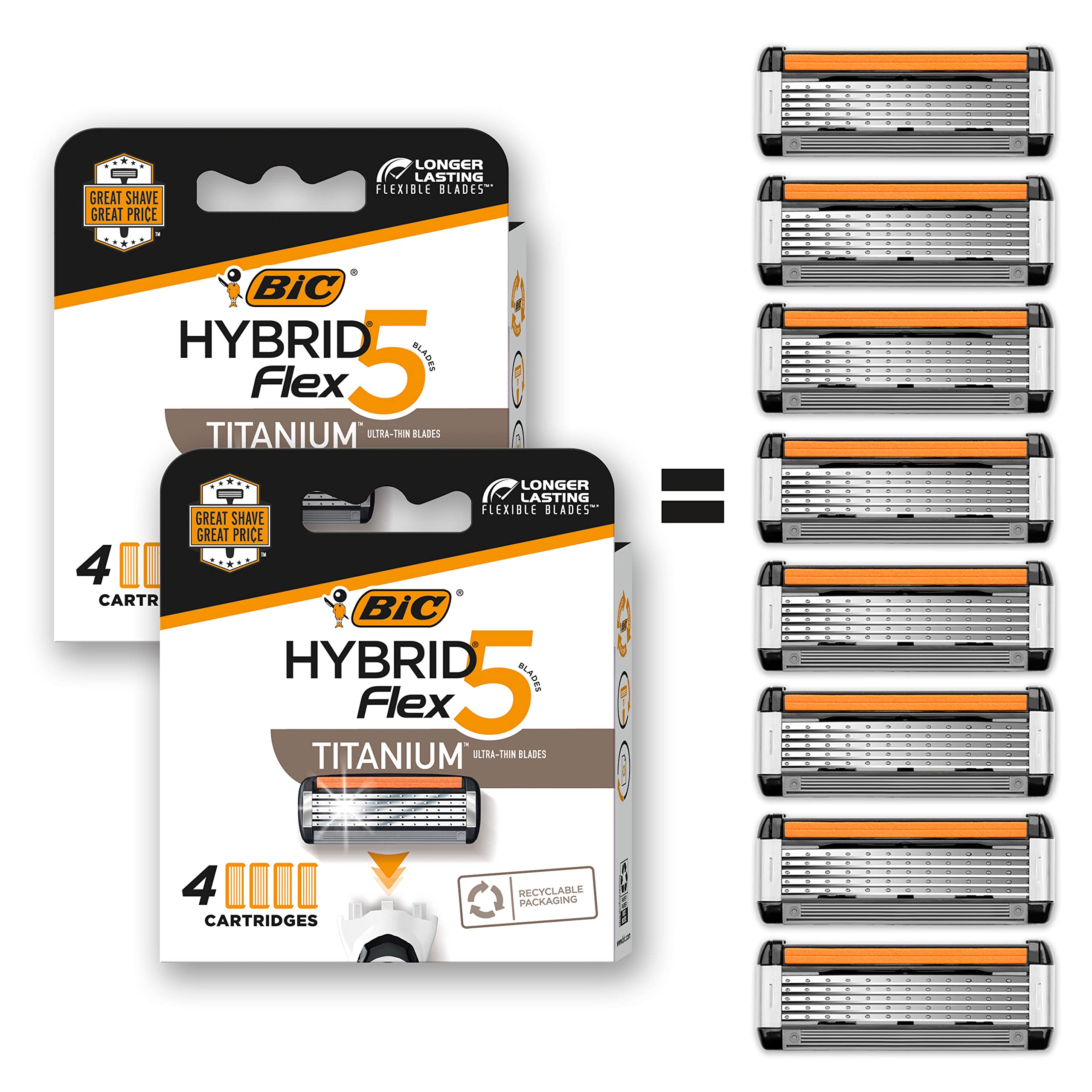 BIC Hybrid Flex 5 Disposable Razor Cartridges
