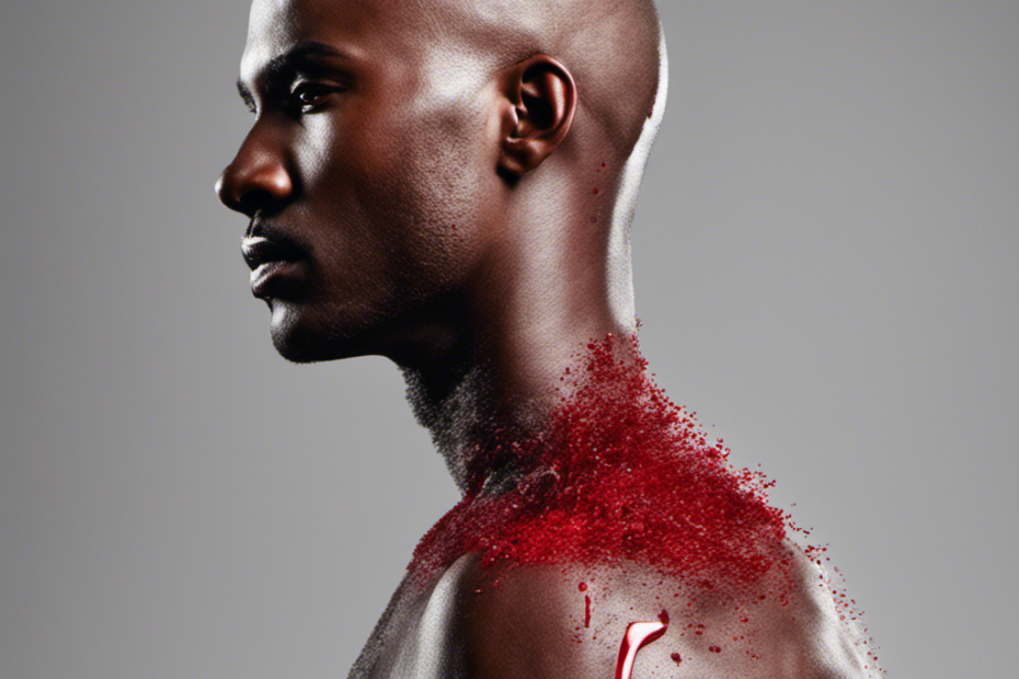 An image of a freshly-shaven head with delicate red staple marks fading away, revealing smooth skin underneath
