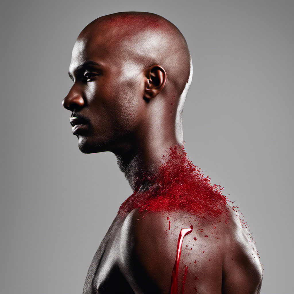 An image of a freshly-shaven head with delicate red staple marks fading away, revealing smooth skin underneath