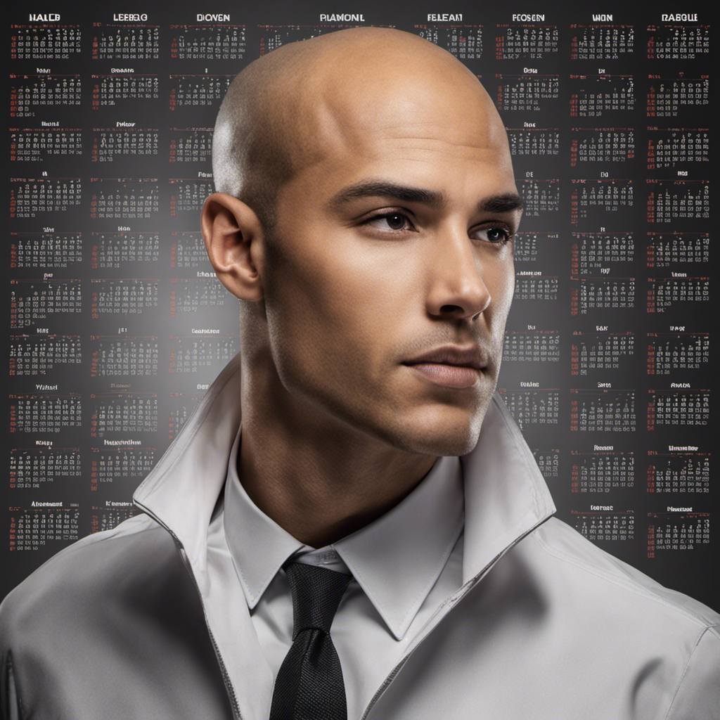 An image showcasing a clean-shaven head against a backdrop of a calendar