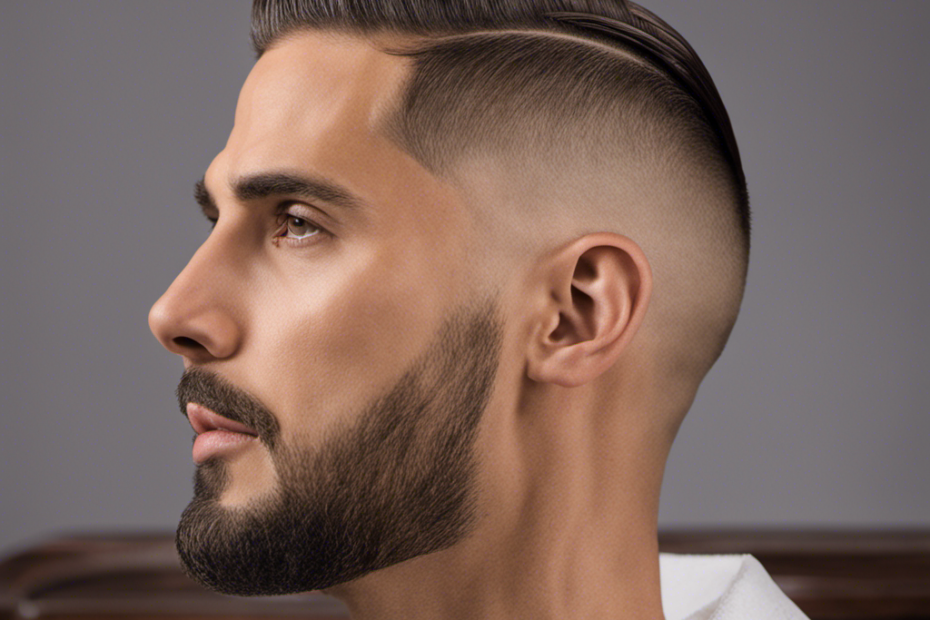 An image showcasing a step-by-step guide to achieving a clean-shaven head: a razor gliding smoothly over a freshly lathered scalp, capturing the meticulous process and precision required for a flawlessly smooth shave