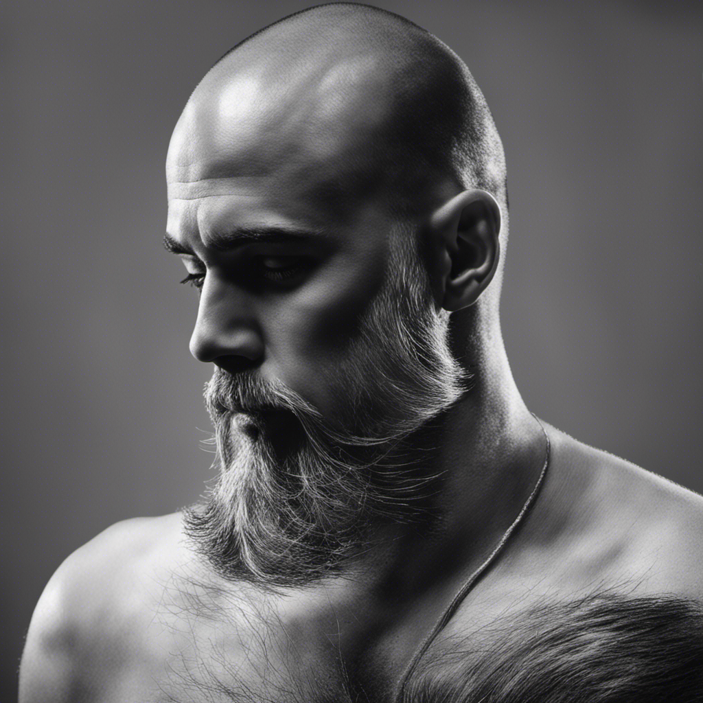 An image that captures the step-by-step process of a guy permanently shaving off his head