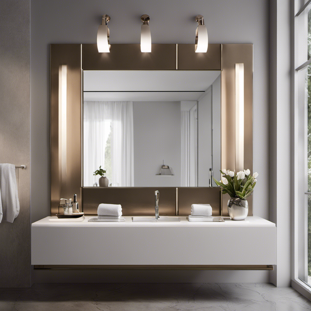 An image showcasing a serene bathroom scene with a fresh, clean razor resting on a pristine white towel