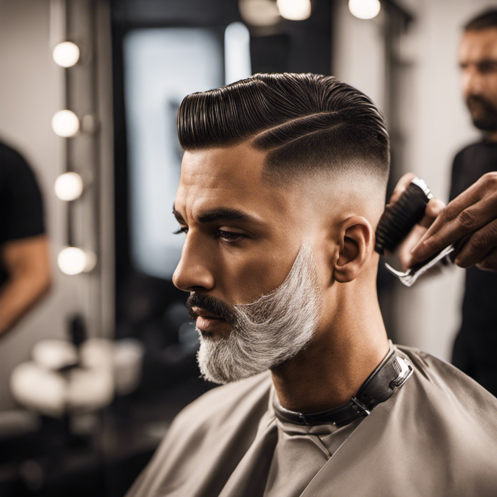 An image showcasing the step-by-step process of executing a head uppercut shave