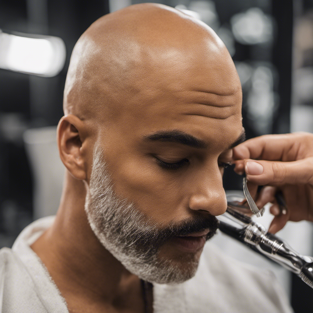 An image capturing the step-by-step process of shaving a head with a safety razor