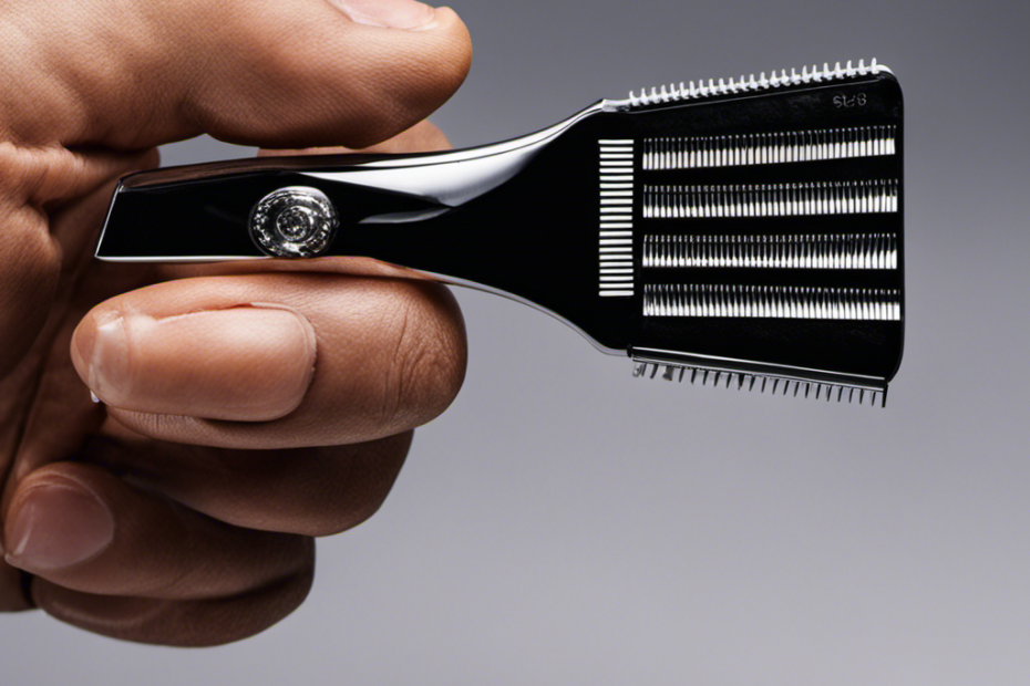 An image showcasing a close-up view of a hand holding a dubbed razor, gliding smoothly over a bald head