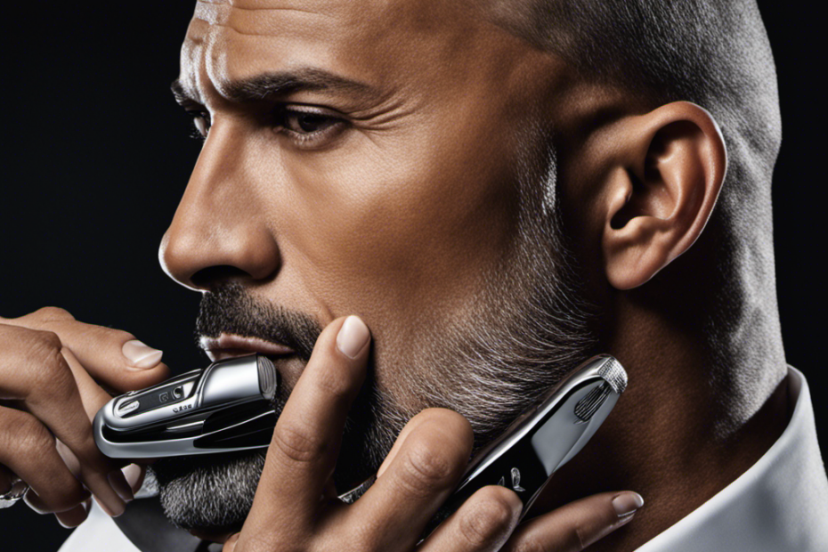 Create an image capturing the essence of The Rock's grooming routine