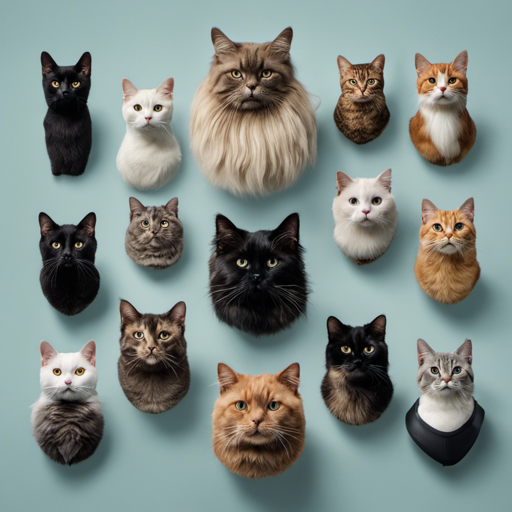 An image showcasing a variety of clipper heads, ranging from small to large, to guide readers in determining the ideal head size for shaving their cat