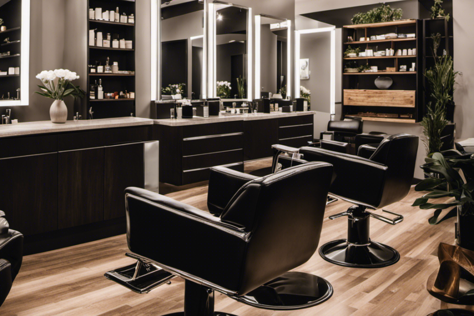 An image showcasing a serene and comforting salon setting in Austin