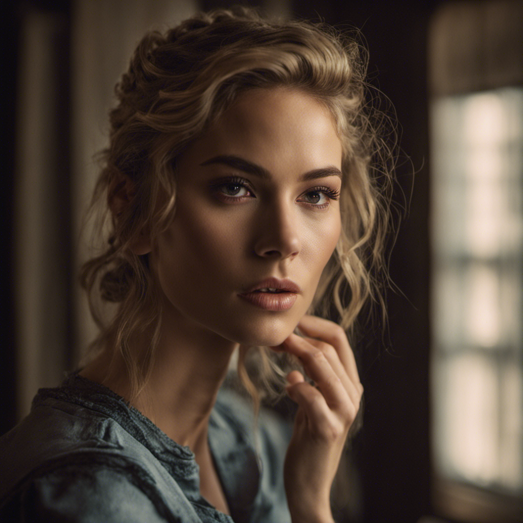 Capture an intimate moment with Chloe Benson in soft, diffused lighting