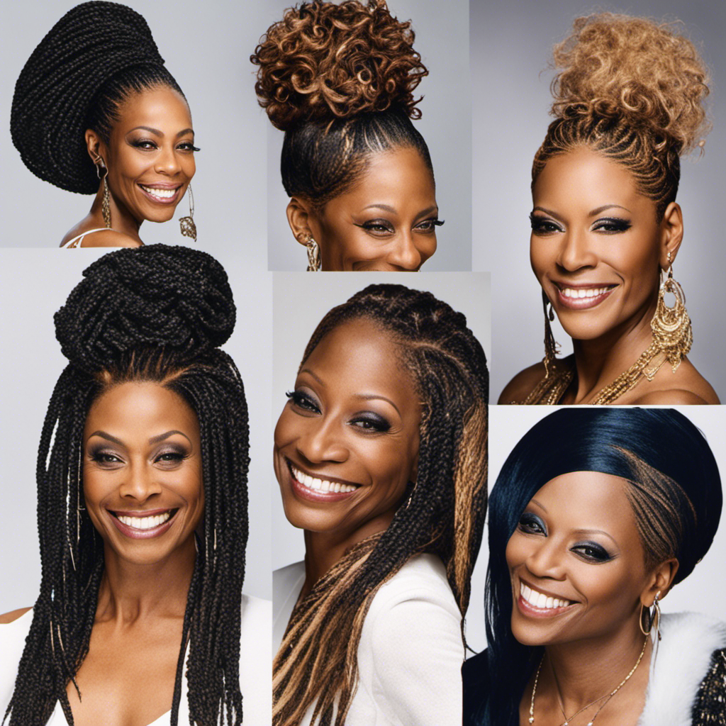 An image that captures the raw emotion of Debra Wilson's transformation: her radiant smile, gleaming razor, and locks of hair cascading down, symbolizing a powerful journey of self-discovery