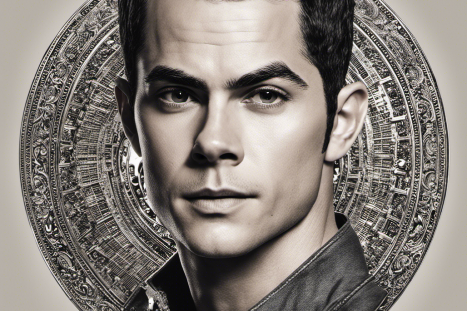 An image capturing Dylan O'Brien's transformation: a close-up shot of his newly-shaved head, showcasing the intricate patterns etched into his scalp, with sunlight gently illuminating the fresh buzz cut