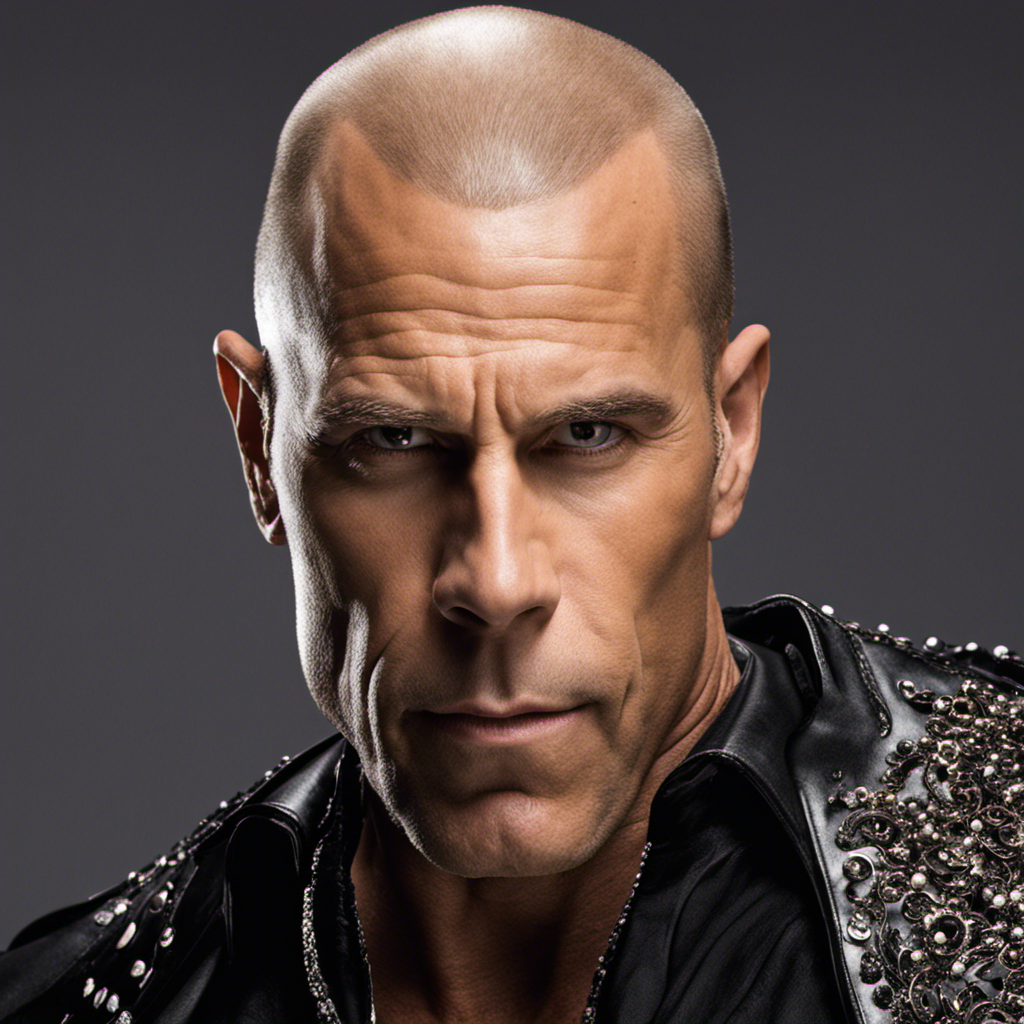 An image showcasing Shawn Michaels with a freshly shaved head, capturing the intricate play of light and shadow on his smooth scalp, evoking curiosity and prompting viewers to explore the blog's post on the reasons behind his transformation