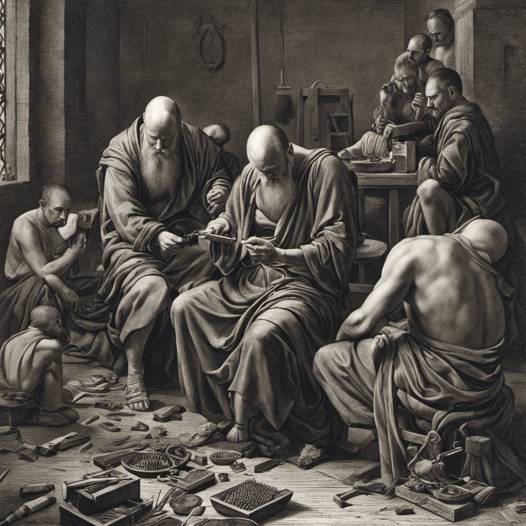 An image capturing the biblical practice of men shaving their heads