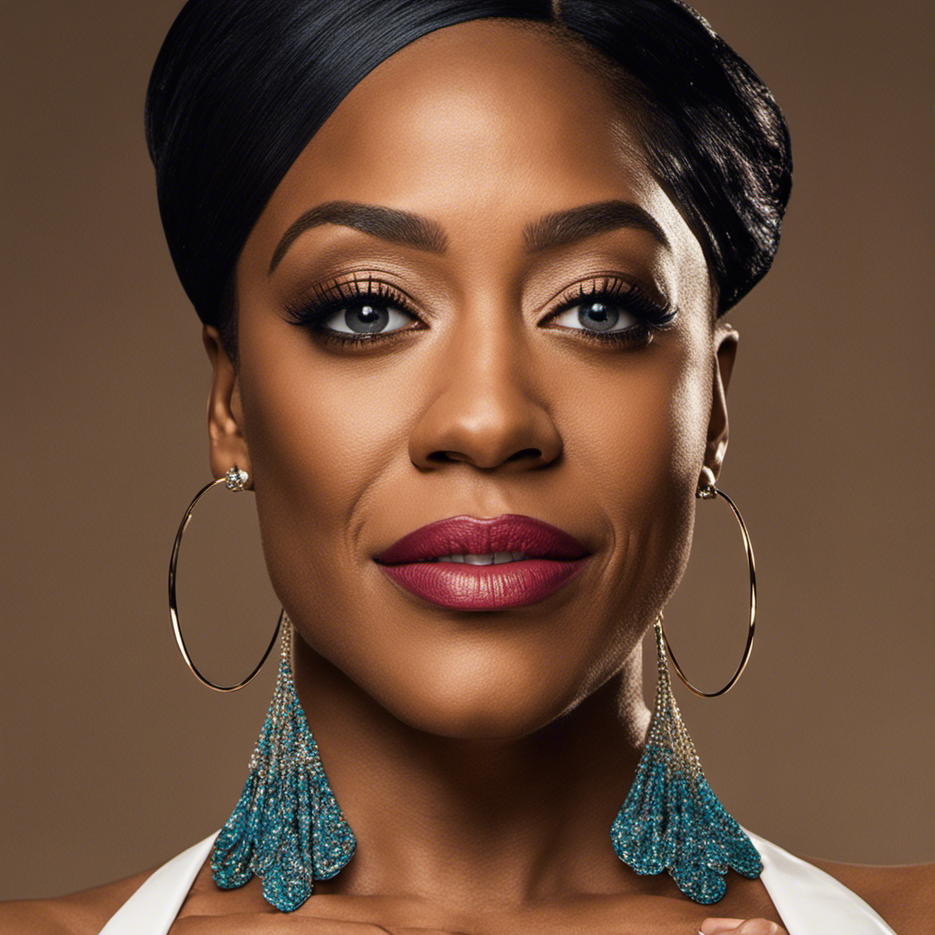 An image that captures the essence of Tiffany Haddish's bold decision: a close-up shot of her radiant face, showcasing her smooth, freshly shaved head with a hint of confidence and liberation in her eyes