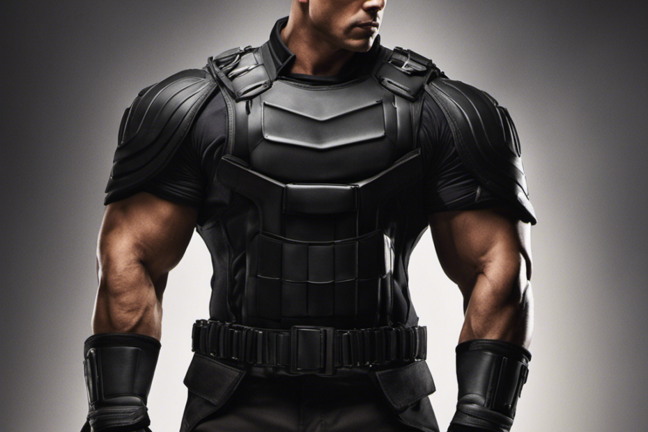 An image showcasing a muscular bodyguard with a cleanly shaved head, exuding an aura of strength and professionalism
