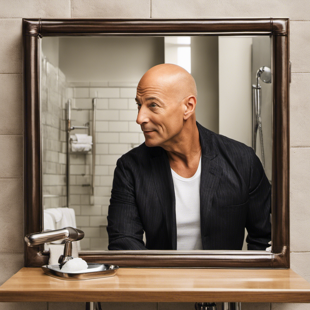Create an image portraying Howie Mandel's morning routine