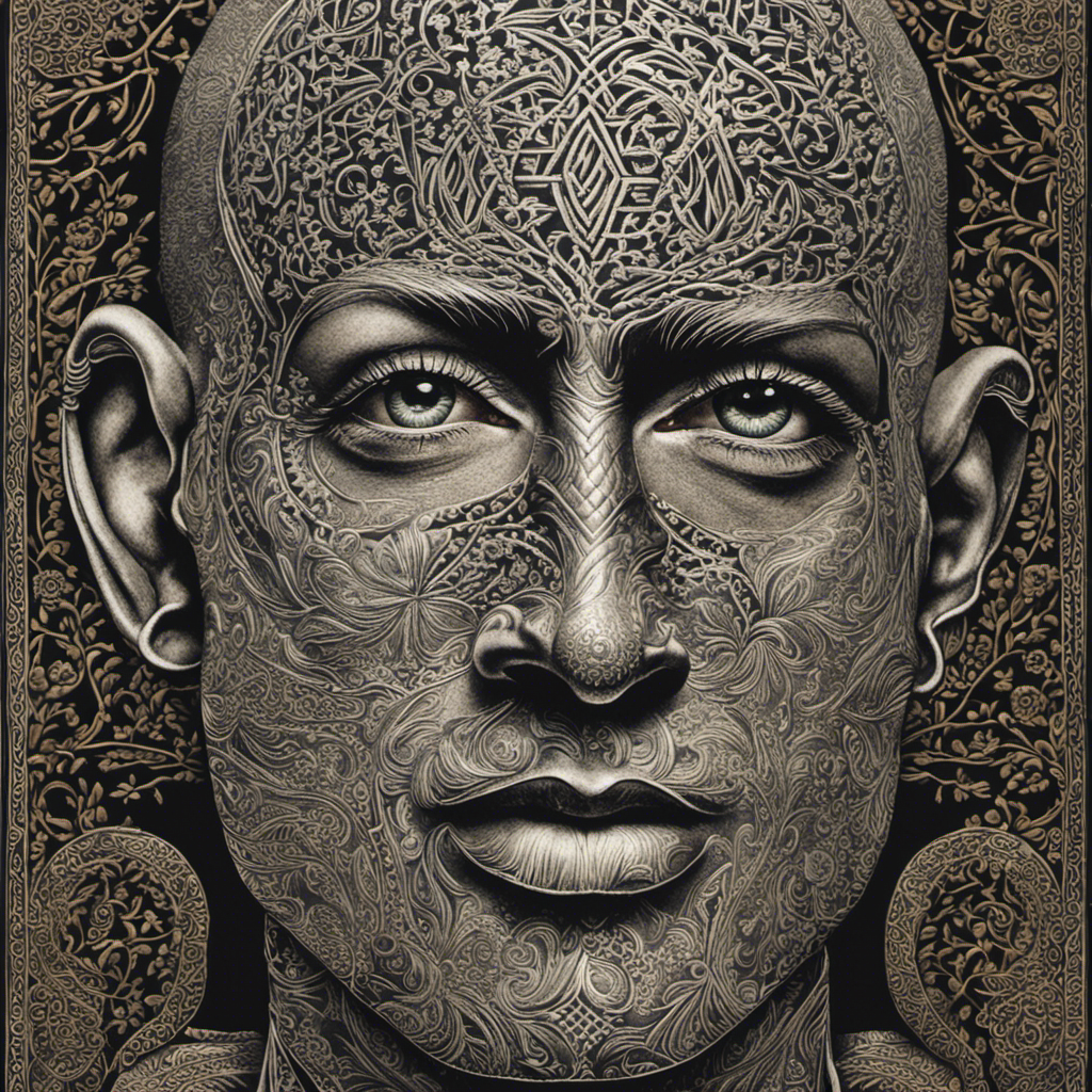 An image capturing the essence of Jewish tradition by showcasing a close-up of a smooth, freshly shaved head, revealing the intricate patterns and symbols etched into the skin, evoking curiosity and inviting readers to explore the reasons behind this practice